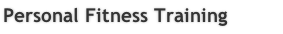Personal Fitness Training
